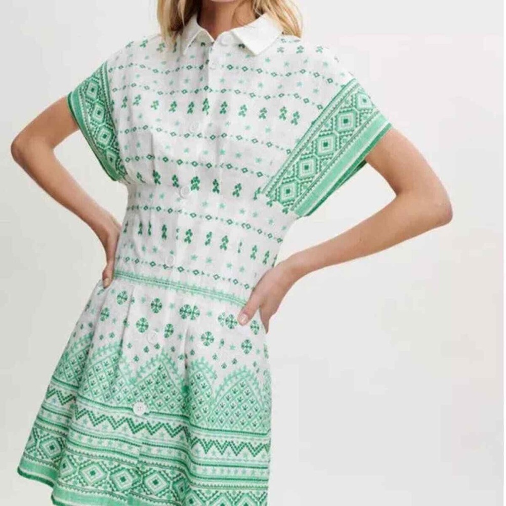 Maje Guipure Dress with Opening at the waist.